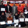 A group photo of Contest Winners and special mentions with Chairman Department of Art & Design & Regional Director SPADO, during Award Distribution Ceremony at University of Peshawar, SPADO Art Contest to Stop Killer Robots